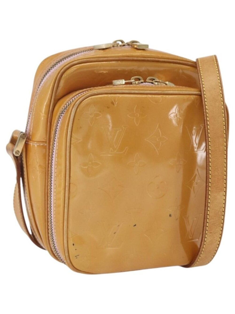 LOUIS VUITTON Monogram Vernis Wooster Bag Marshmallow Pink M91037